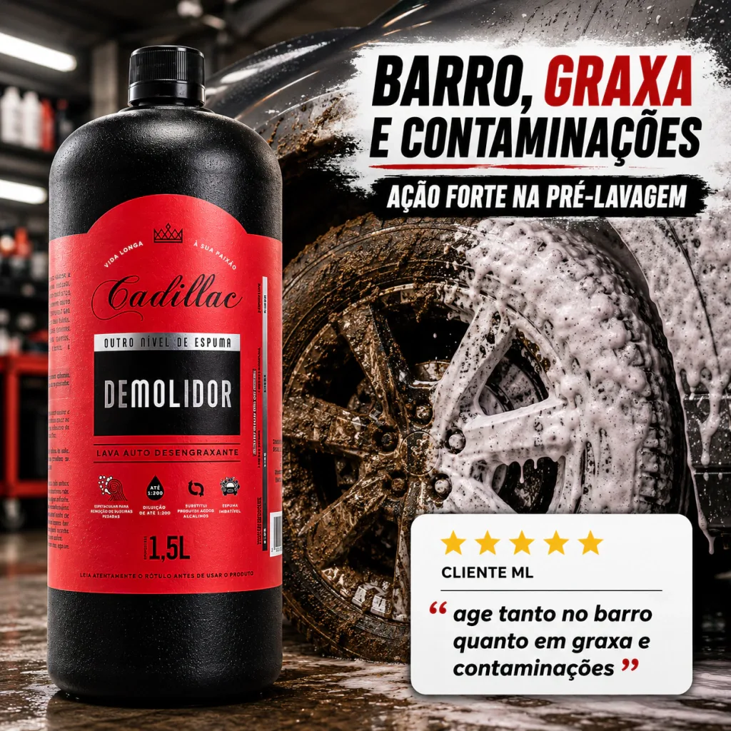 Kit Lava Auto Cadillac Demolidor Pré-Lavagem + Nevasca Snow Foam Neutro 1,5L — foto 4
