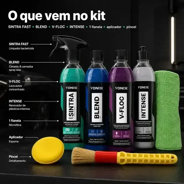 Kit Limpeza Automotiva Vonixx Blend Sintra Intense V-Floc — foto 6