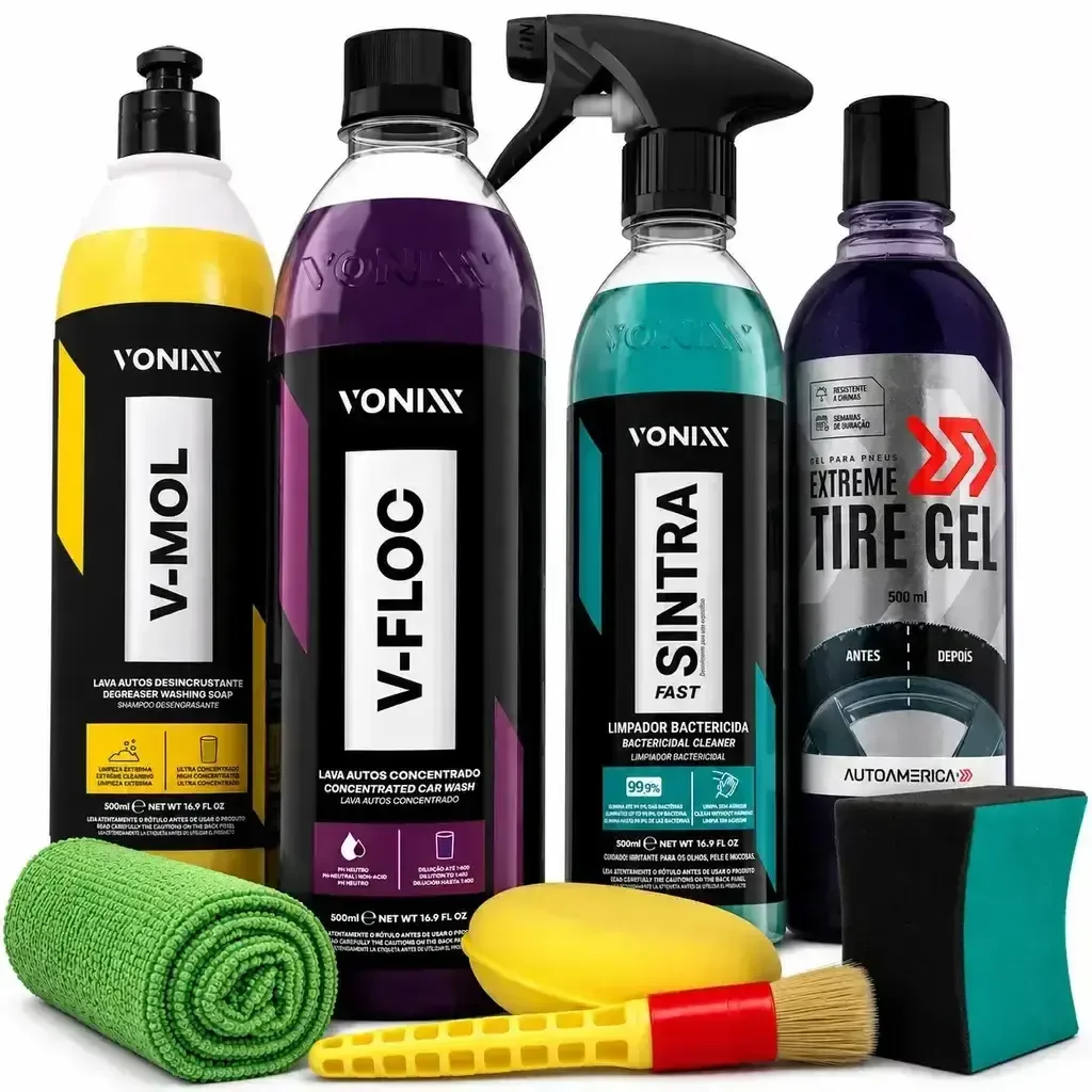Kit Limpeza Automotiva Vonixx Entusiasta (8 itens)