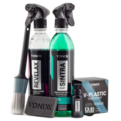 Kit limpeza e proteção para plásticos Vonixx