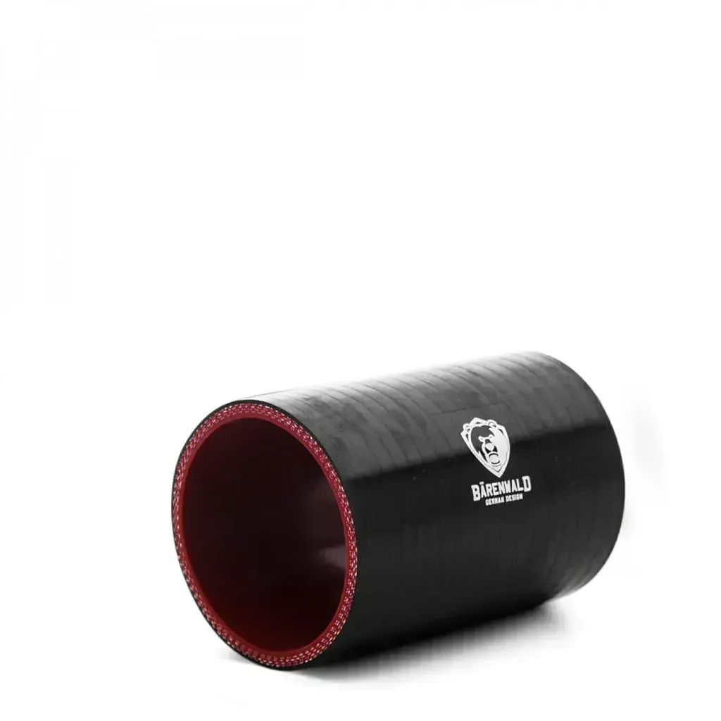 Kit Mangote de silicone reto 2,5" (63mm) x 100mm Bärenwald preto com Abraçadeiras Tucho Inox — foto 5