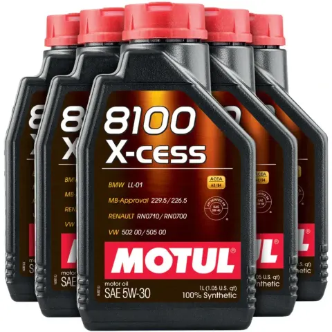 Kit óleo para motor Motul 8100 X-CESS 5W30 (5 litros)