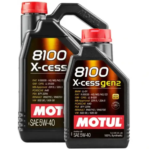 Kit óleo para motor Motul 8100 X-CESS GEN2 5W40 (5 litros)