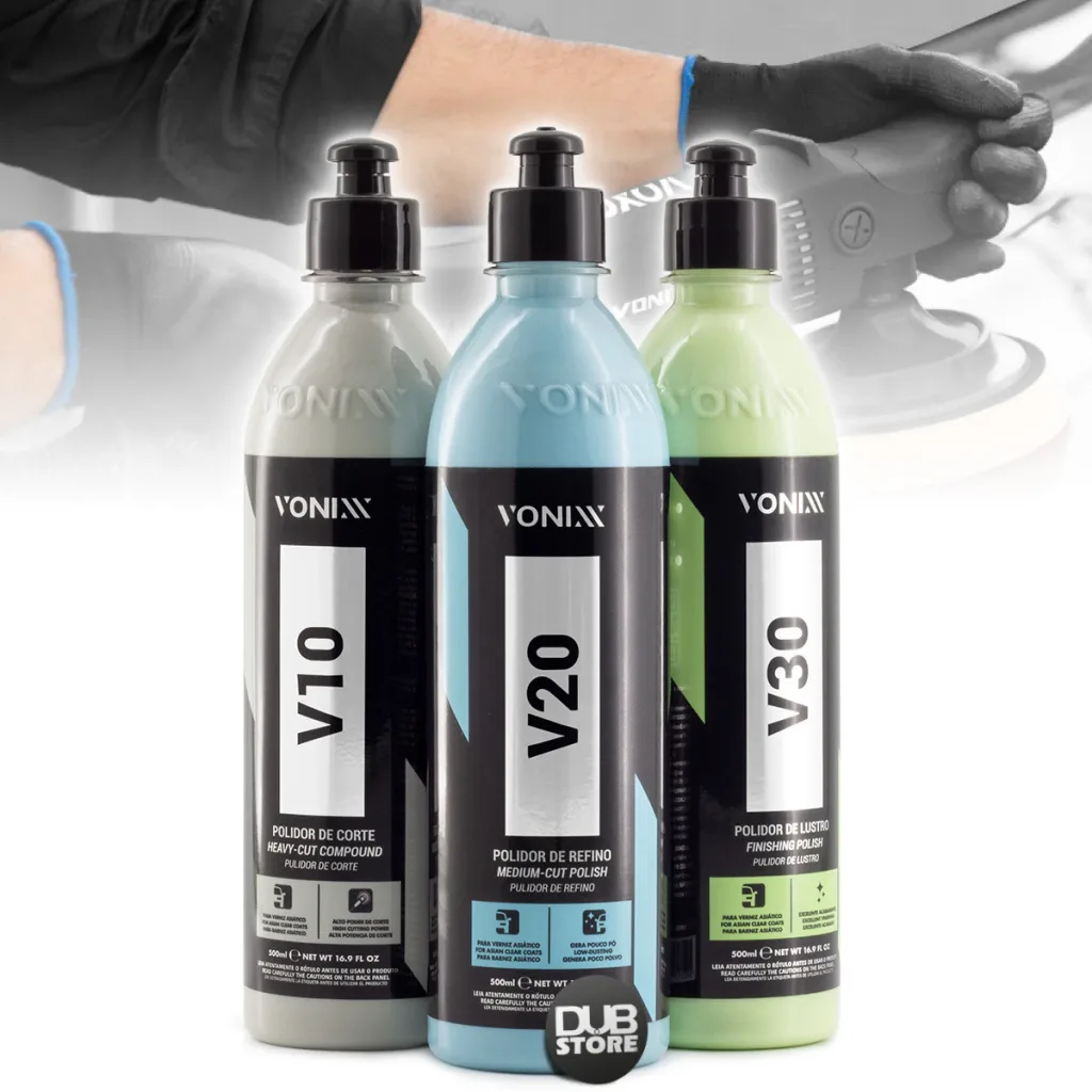 Kit Polidores Corte, Refino e Lustro Vonixx