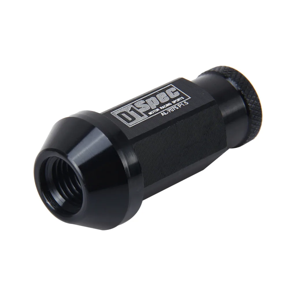Kit porcas Lug Nut M12 x 1.5 em alumínio forjado D1spec Motor Racing (Preto) — foto 2
