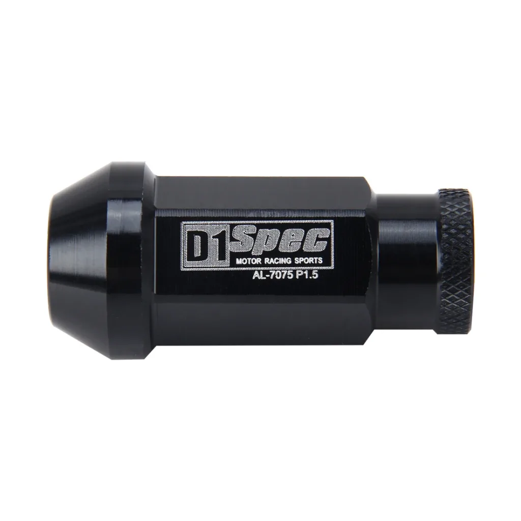 Kit porcas Lug Nut M12 x 1.5 em alumínio forjado D1spec Motor Racing (Preto) — foto 3