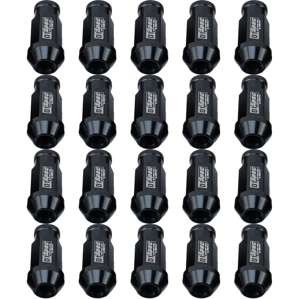 Kit porcas Lug Nut M12 x 1.5 em alumínio forjado D1spec Motor Racing (Preto) — foto 5