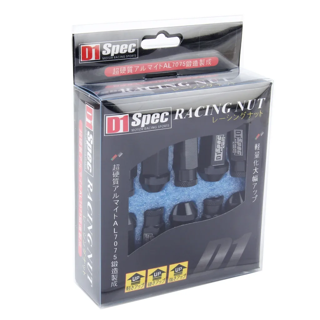 Kit porcas Lug Nut M12 x 1.5 em alumínio forjado D1spec Motor Racing (Preto) — foto 7