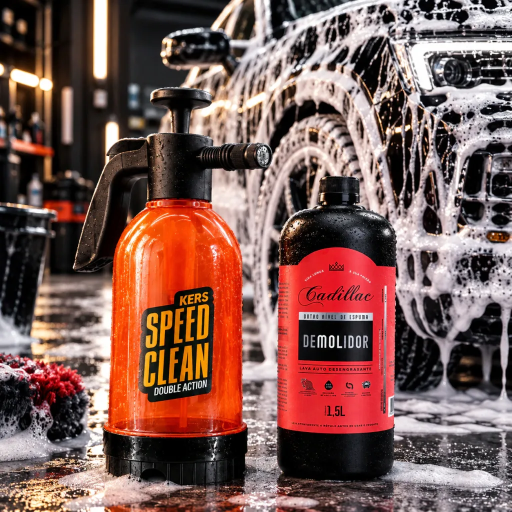 Kit Shampoo Automotivo Demolidor Cadillac 1,5 litro + Borrifador Speed Clean Kers