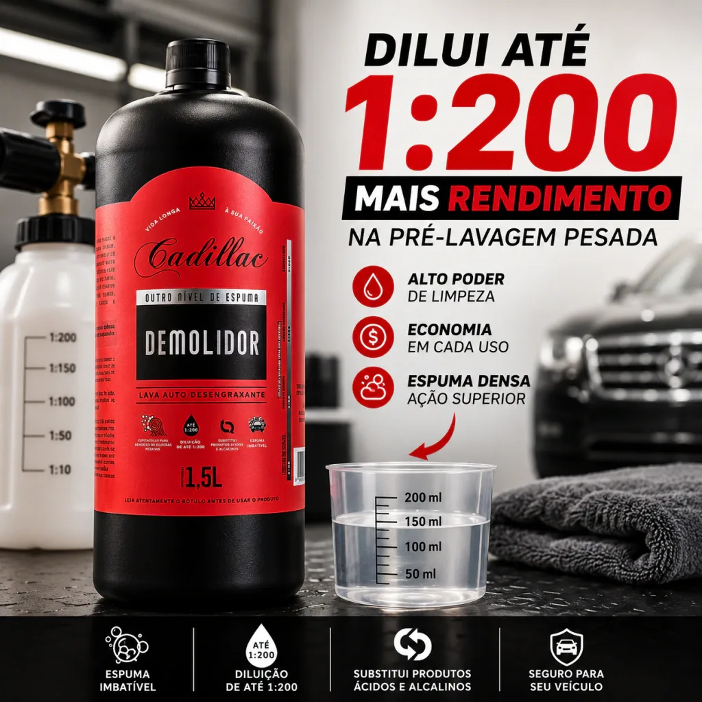 Kit Shampoo Automotivo Demolidor Cadillac 1,5 litro + Borrifador Speed Clean Kers — foto 9