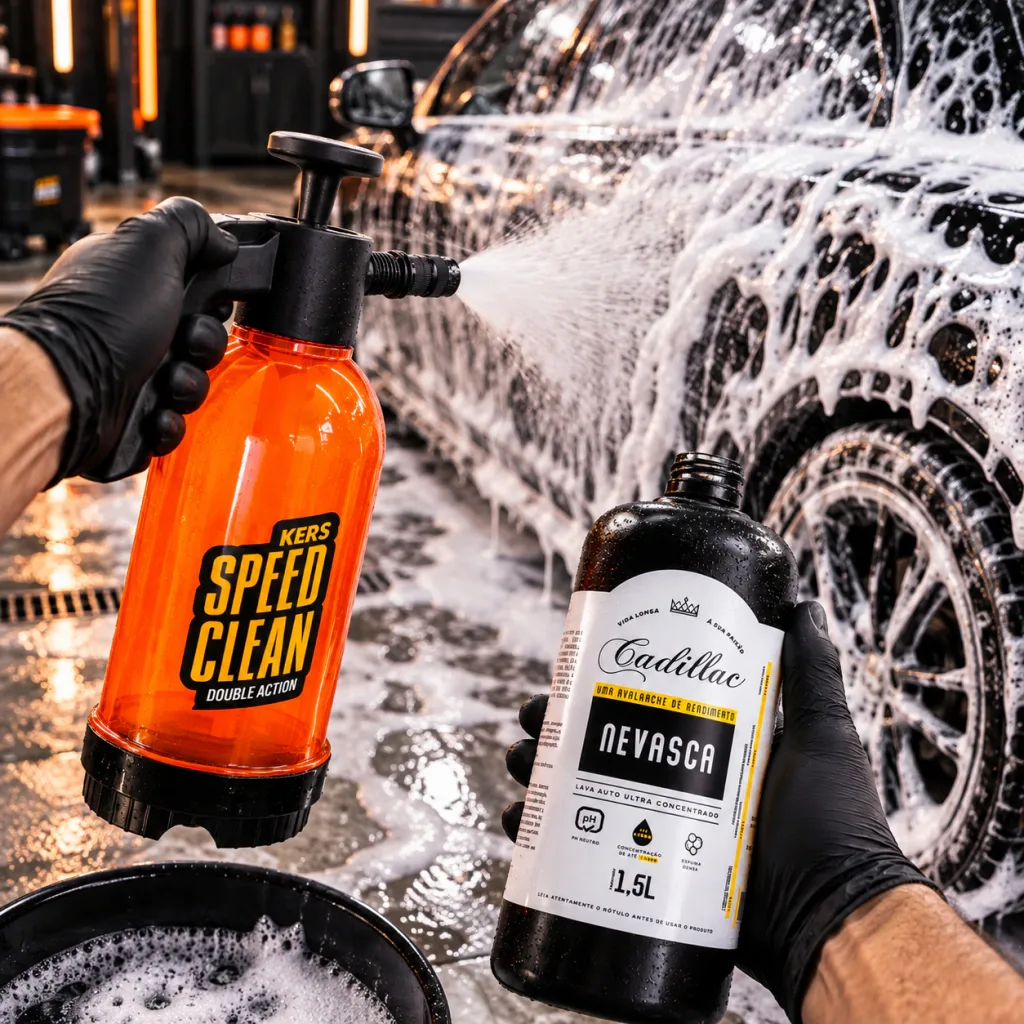 Kit Shampoo Automotivo Nevasca Cadillac 1,5 litro + Borrifador Speed Clean Kers — foto 3