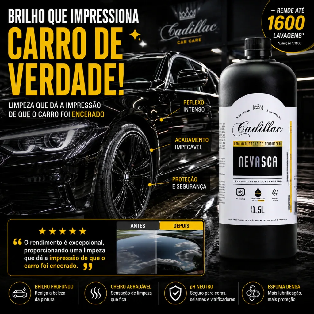 Kit Shampoo Automotivo Nevasca Cadillac 1,5 litro + Borrifador Speed Clean Kers — foto 6