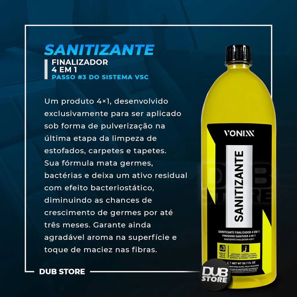Kit Sistema VSC Higienização de Estofados e Carpets Vonixx (1,5 litro cada) — foto 6