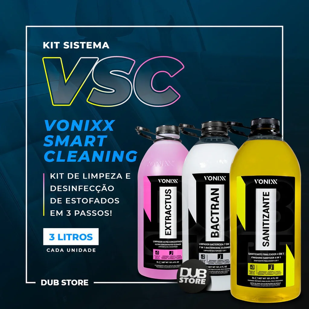 Kit Sistema VSC Higienização de Estofados e Carpets Vonixx (3 litros cada) — foto 3