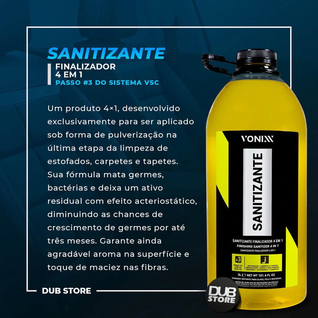 Kit Sistema VSC Higienização de Estofados e Carpets Vonixx (3 litros cada) — foto 6