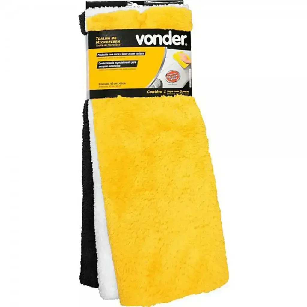 Kit toalhas de microfibra extramacia 500GSM Vonder (60X40cm) (3 unidades) — foto 5