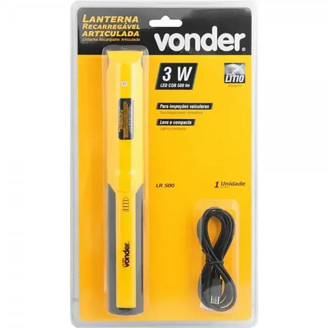 Lanterna de inspeção recarregável articulada Vonder (3W) — foto 7