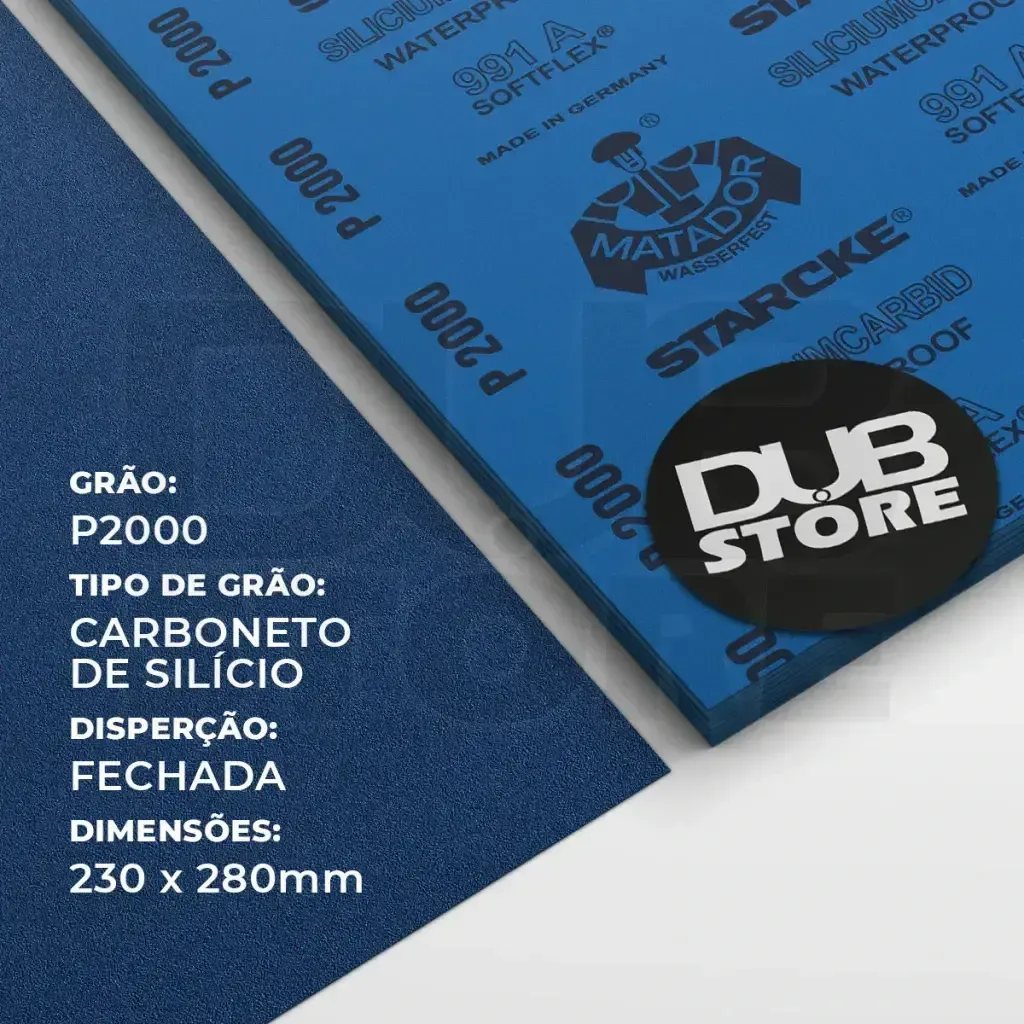 Lixa automotiva resistente à água Starcke Matador P2000 991A (230x280mm) — foto 3