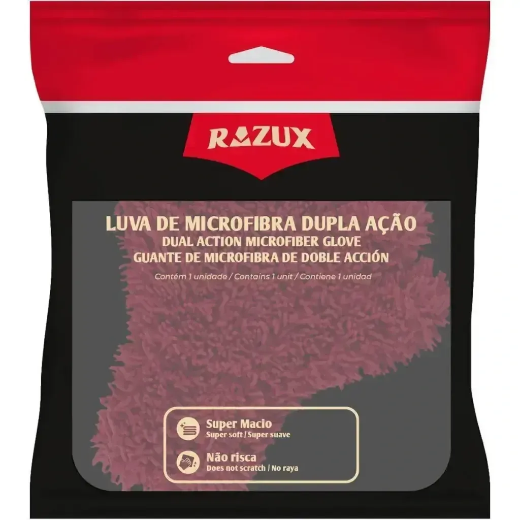 Luva de microfibra Dupla Ação Razux — foto 3