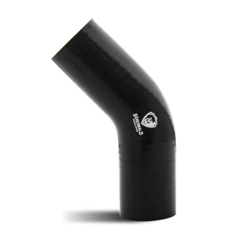 Mangote de silicone curvo 45° 2" (51mm) x 100mm x 100mm Bärenwald preto