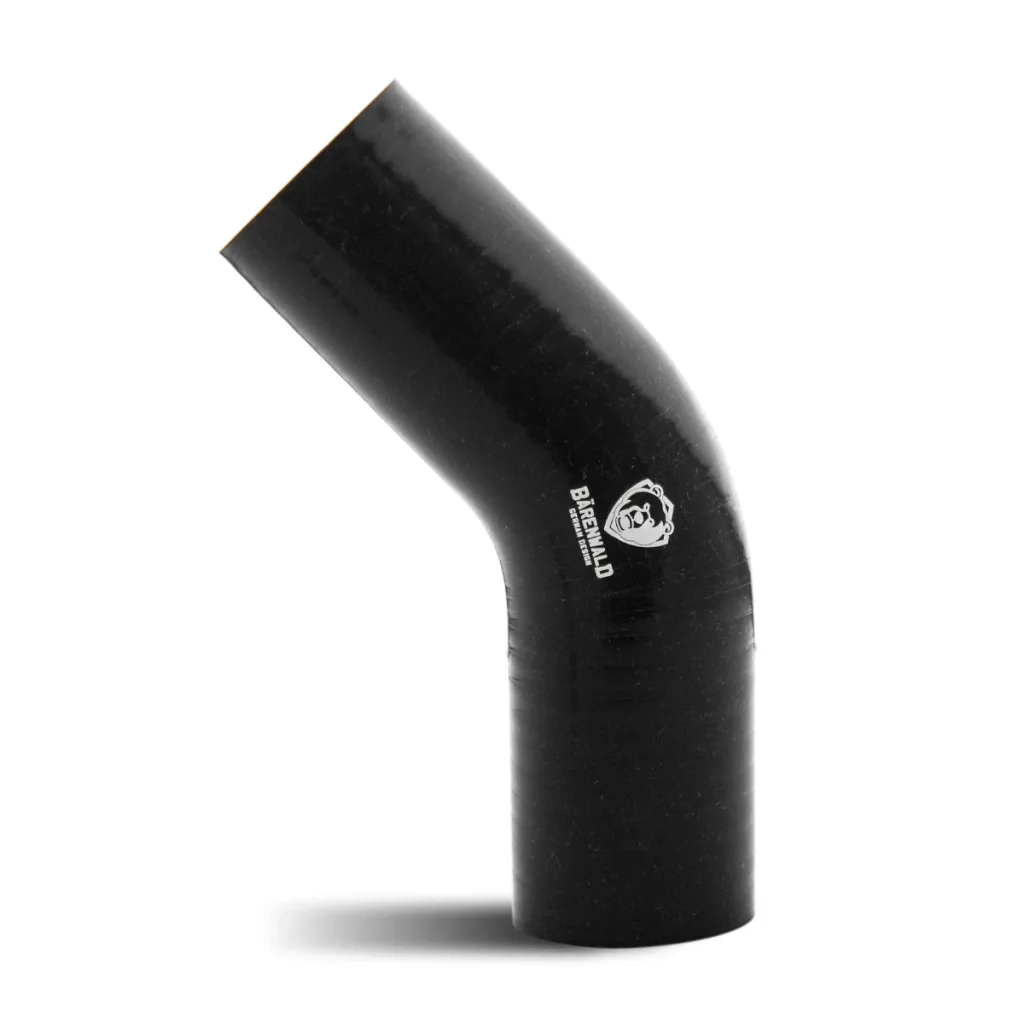 Mangote de silicone curvo 45° 2" (51mm) x 100mm x 100mm Bärenwald preto