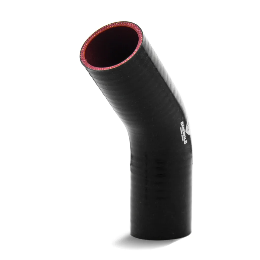 Mangote de silicone curvo 45° 2" (51mm) x 100mm x 100mm Bärenwald preto — foto 3