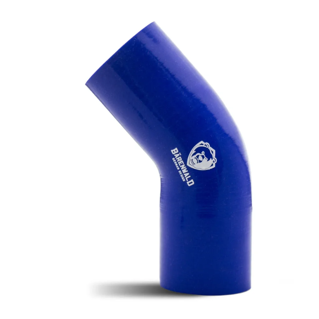 Mangote de silicone curvo 45° 2,5" (63mm) x 100mm x 100mm Bärenwald azul