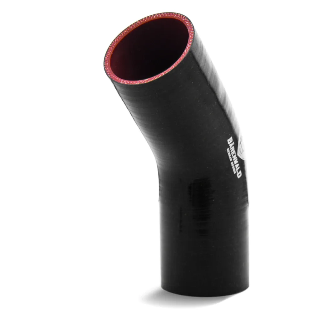 Mangote de silicone curvo 45° 2,5" (63mm) x 100mm x 100mm Bärenwald preto — foto 3