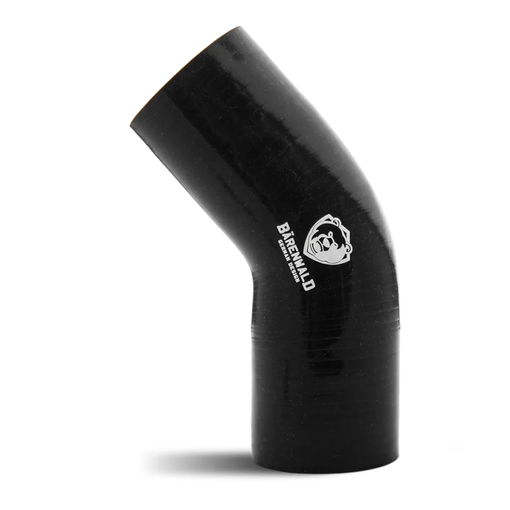 Mangote de silicone curvo 45° 2,5" (63mm) x 100mm x 100mm Bärenwald preto — foto 4