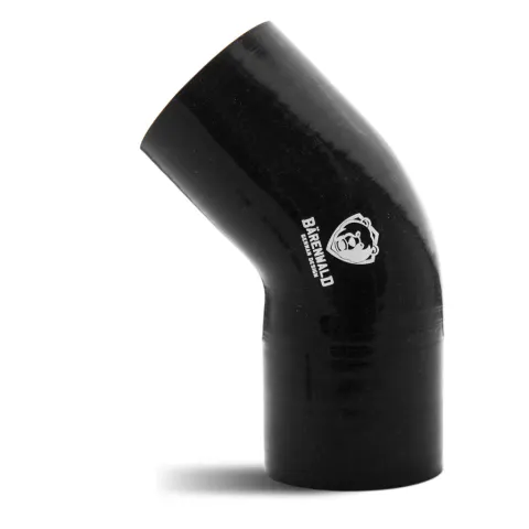 Mangote de silicone curvo 45° 3" (76mm) x 100mm x 100mm Bärenwald preto