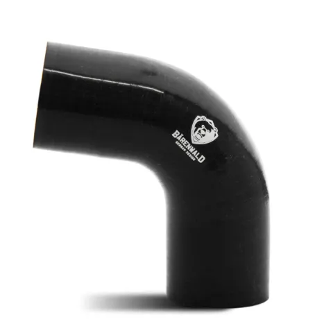 Mangote de silicone curvo 90° 2" (51mm) x 100mm x 100mm Bärenwald preto