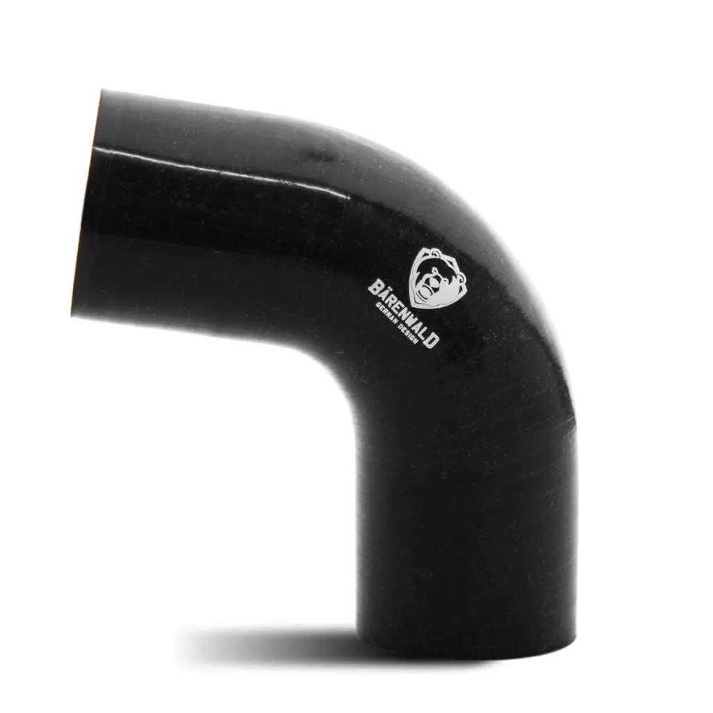 Mangote de silicone curvo 90° 2" (51mm) x 100mm x 100mm Bärenwald preto — foto 4