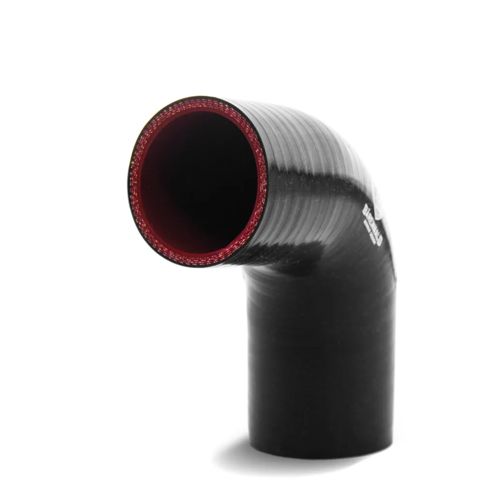 Mangote de silicone curvo 90° 2" (51mm) x 100mm x 100mm Bärenwald preto — foto 5