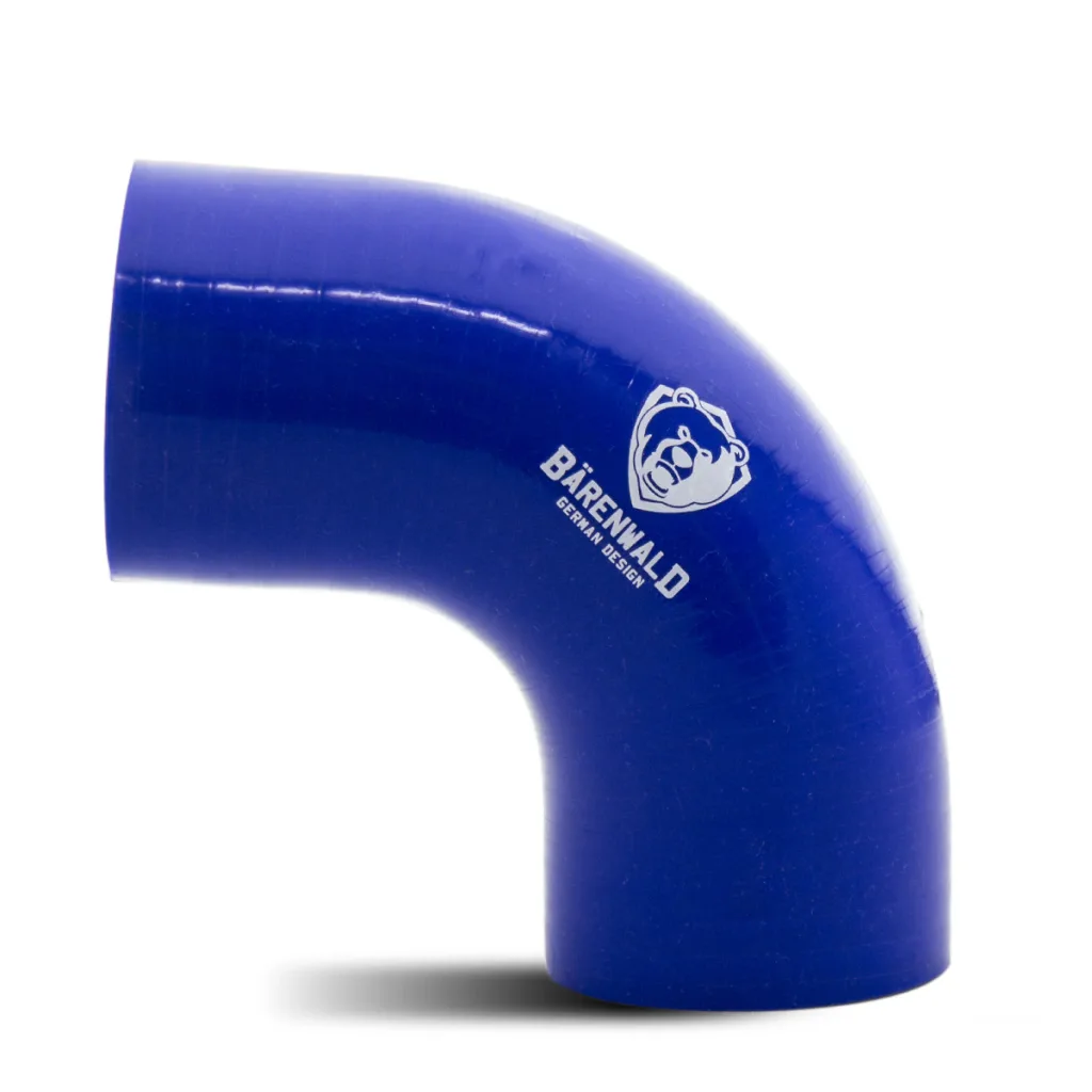 Mangote de silicone curvo 90° 2,5" (63mm) x 100mm x 100mm Bärenwald azul — foto 5