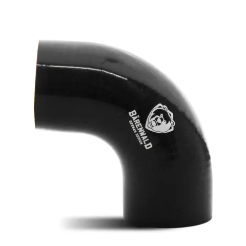 Mangote de silicone curvo 90° 2,5" (63mm) x 100mm x 100mm Bärenwald preto