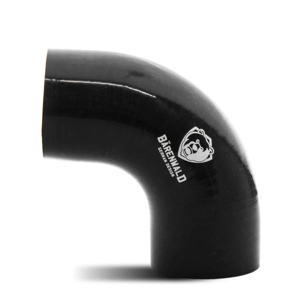 Mangote de silicone curvo 90° 2,5" (63mm) x 100mm x 100mm Bärenwald preto — foto 4