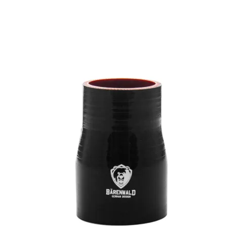 Mangote de silicone redutor 2,5" para 2" (63mm para 51mm) x 100mm Bärenwald preto