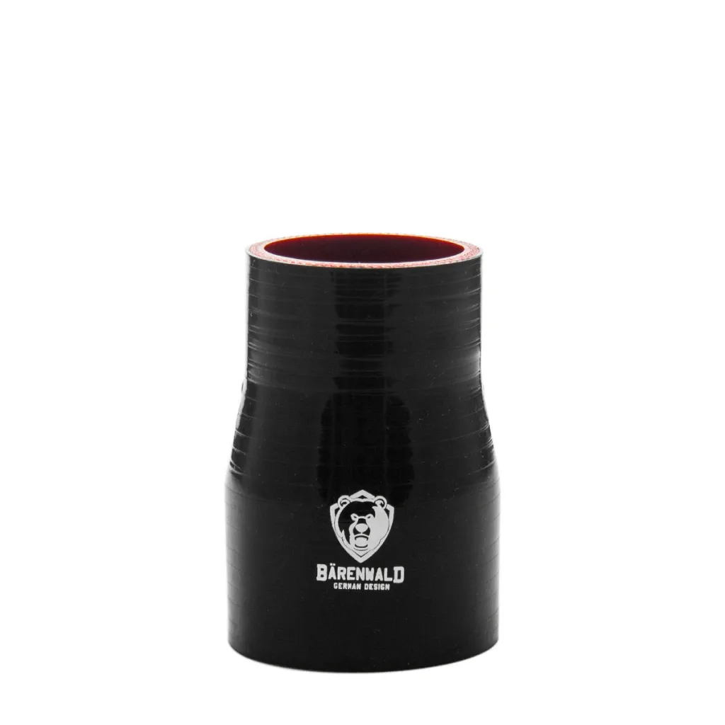 Mangote de silicone redutor 2,5" para 2" (63mm para 51mm) x 100mm Bärenwald preto — foto 4