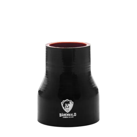 Mangote de silicone redutor 3" para 2" (76mm para 51mm) x 100mm Bärenwald preto
