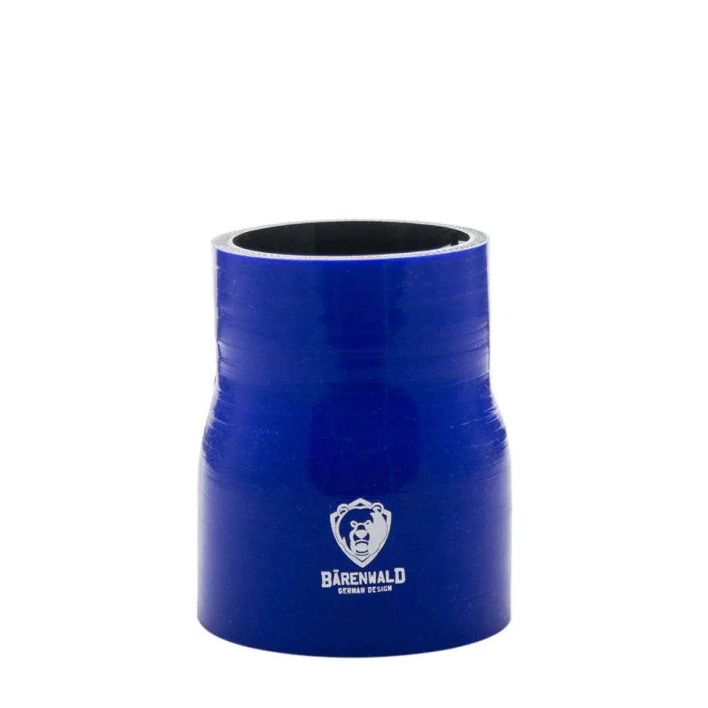 Mangote de silicone redutor 3" para 2,5" (76mm para 63mm) x 100mm Bärenwald azul