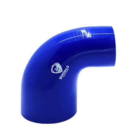 Mangote de silicone redutor curvo 90° 3" para 2" (76mm para 51mm) x 100mm Bärenwald azul
