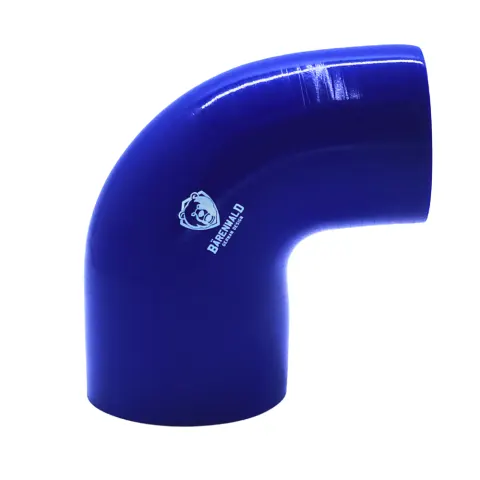 Mangote de silicone redutor curvo 90° 3" para 2,5" (76mm para 63mm) x 100mm Bärenwald azul