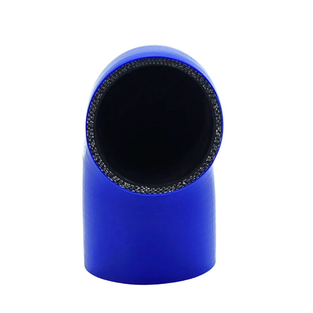 Mangote de silicone redutor curvo 90° 3" para 2,5" (76mm para 63mm) x 100mm Bärenwald azul — foto 2