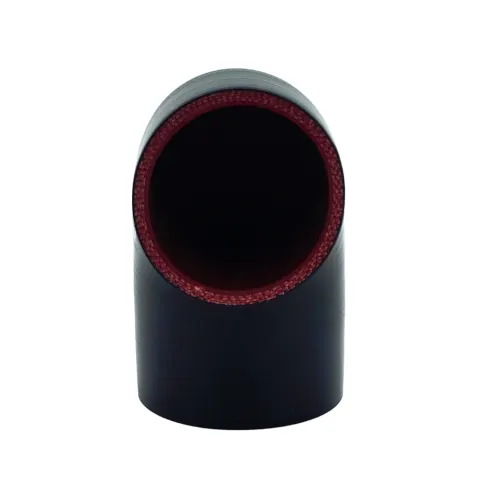 Mangote de silicone redutor curvo 90° 3" para 2,5" (76mm para 63mm) x 100mm Bärenwald preto