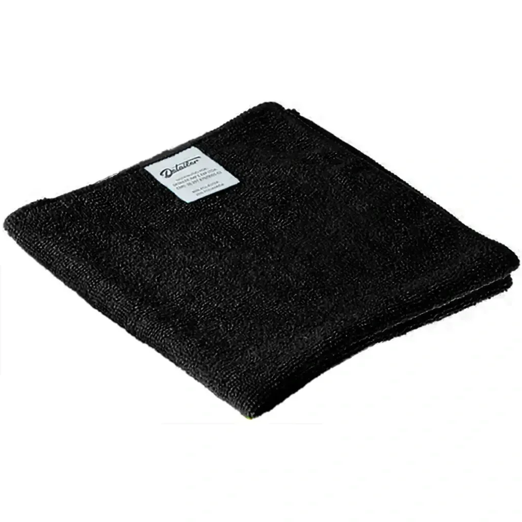 Pano de microfibra preto 230GSM Detailer (38x38cm)