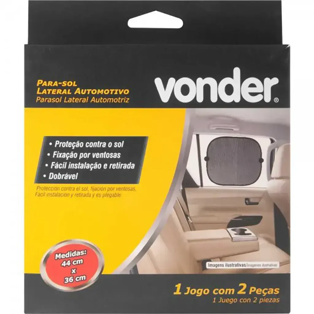 Par de para-sol lateral automotivo Vonder (2 unidades) — foto 3