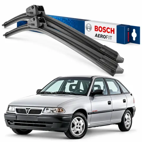 Par palhetas limpadoras de para-brisa Chevrolet Astra 1994 a 1996 Aerofit Bosch (18" / 18")