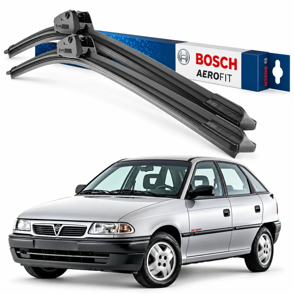 Par palhetas limpadoras de para-brisa Chevrolet Astra 1994 a 1996 Aerofit Bosch (18" / 18")