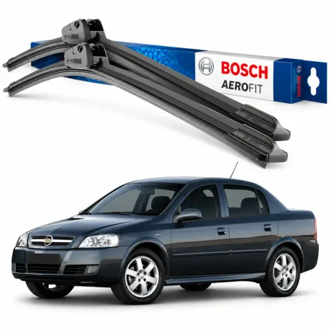 Par palhetas limpadoras de para-brisa Chevrolet Astra 1998 a 2011 Aerofit Bosch (20" / 18")