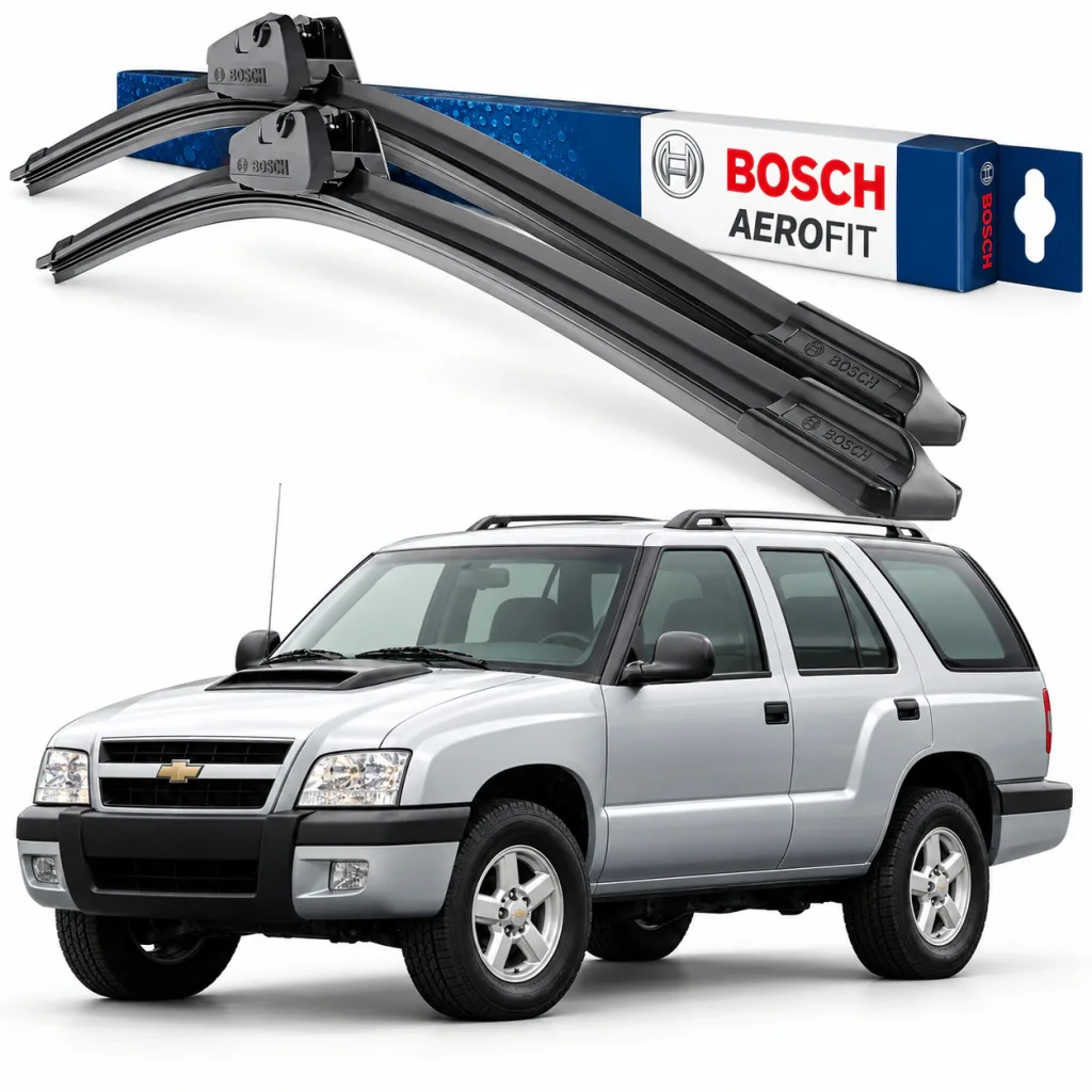 Par palhetas limpadoras de para-brisa Chevrolet Blazer 1996 a 2011 Aerofit Bosch (20" / 20")